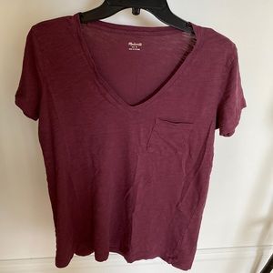 Madewell cotton v neck t shirt